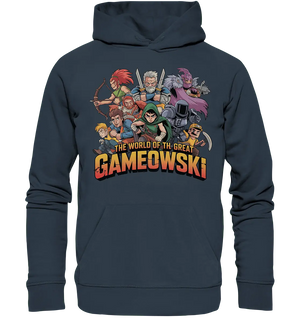 The Great Gameowski – Comic - Gaming - Abenteuer in epischer Farbwelt - Organic Hoodie - Bright Lights Arts