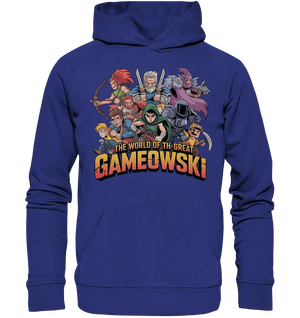 The Great Gameowski – Comic - Gaming - Abenteuer in epischer Farbwelt - Organic Hoodie - Bright Lights Arts