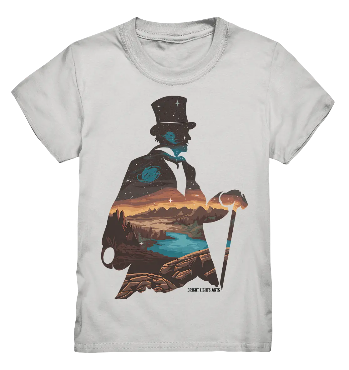 Time Traveler im Zylinderhut - Kids Premium Shirt Bright Lights Arts