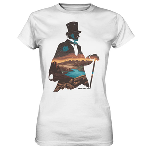 Time Traveler im Zylinderhut - Ladies Premium Shirt Bright Lights Arts