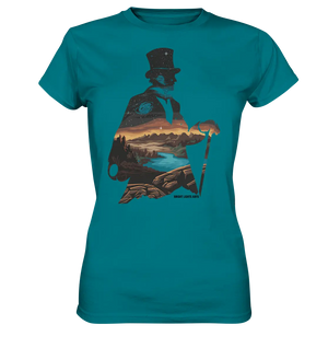 Time Traveler im Zylinderhut - Ladies Premium Shirt Bright Lights Arts
