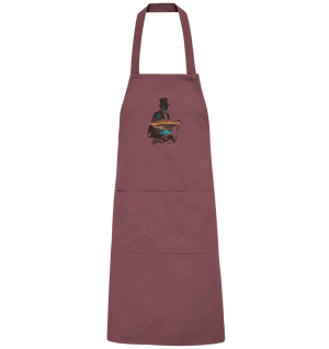 Time Traveler im Zylinderhut - Organic Grillschürze Bright Lights Arts