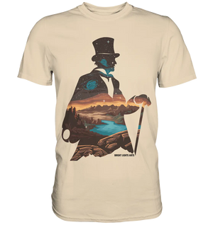 Time Traveler im Zylinderhut - Premium Shirt Bright Lights Arts