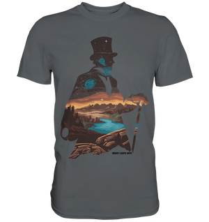 Time Traveler im Zylinderhut - Premium Shirt Bright Lights Arts