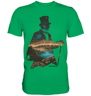 Time Traveler im Zylinderhut - Premium Shirt Bright Lights Arts