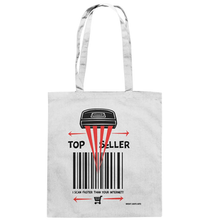 Top Seller Barcode Scanner mit witzigem Spruch Ich scanne schneller als dein Internet - Baumwolltasche Bright Lights Arts