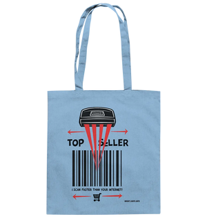 Top Seller Barcode Scanner mit witzigem Spruch Ich scanne schneller als dein Internet - Baumwolltasche Bright Lights Arts