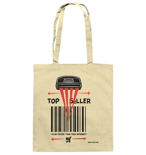Top Seller Barcode Scanner mit witzigem Spruch Ich scanne schneller als dein Internet - Baumwolltasche Bright Lights Arts