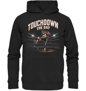 Touchdown the Day – Football & Triumph - Organic Hoodie Bright Lights Arts