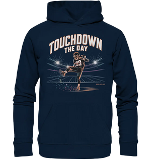 Touchdown the Day – Football & Triumph - Organic Hoodie Bright Lights Arts