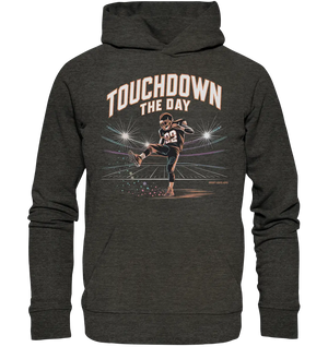 Touchdown the Day – Football & Triumph - Organic Hoodie Bright Lights Arts