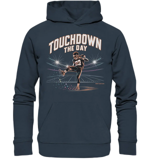 Touchdown the Day – Football & Triumph - Organic Hoodie Bright Lights Arts