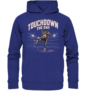 Touchdown the Day – Football & Triumph - Organic Hoodie Bright Lights Arts
