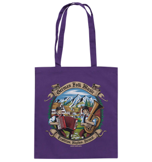 Traditionelle Klänge – Musikanten in den Alpen - Baumwolltasche Bright Lights Arts