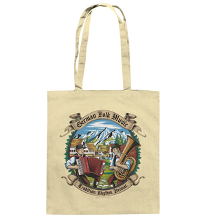 Traditionelle Klänge – Musikanten in den Alpen - Baumwolltasche Bright Lights Arts