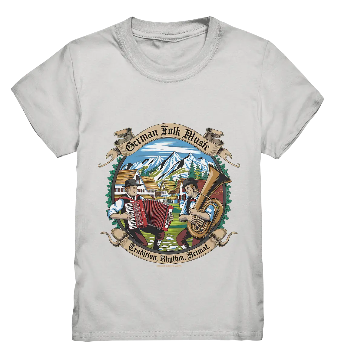 Traditionelle Klänge – Musikanten in den Alpen - Kids Premium Shirt Bright Lights Arts