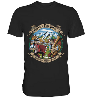 Traditionelle Klänge – Musikanten in den Alpen - Premium Shirt Bright Lights Arts