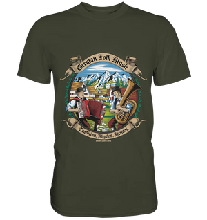 Traditionelle Klänge – Musikanten in den Alpen - Premium Shirt Bright Lights Arts