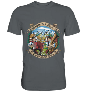 Traditionelle Klänge – Musikanten in den Alpen - Premium Shirt Bright Lights Arts