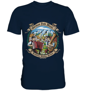 Traditionelle Klänge – Musikanten in den Alpen - Premium Shirt Bright Lights Arts