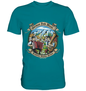 Traditionelle Klänge – Musikanten in den Alpen - Premium Shirt Bright Lights Arts