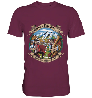 Traditionelle Klänge – Musikanten in den Alpen - Premium Shirt Bright Lights Arts