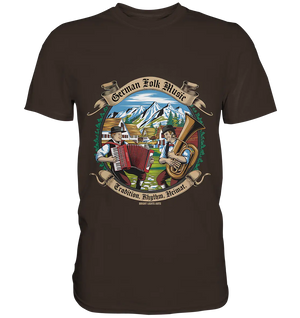 Traditionelle Klänge – Musikanten in den Alpen - Premium Shirt Bright Lights Arts