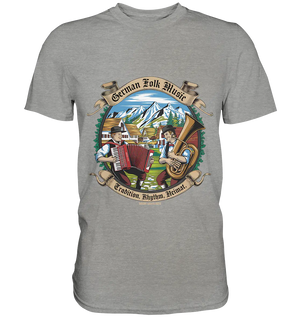 Traditionelle Klänge – Musikanten in den Alpen - Premium Shirt Bright Lights Arts