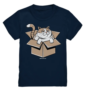 Verärgerter Kater in Kartonschachtel - Kids Premium Shirt Bright Lights Arts