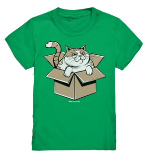 Verärgerter Kater in Kartonschachtel - Kids Premium Shirt Bright Lights Arts