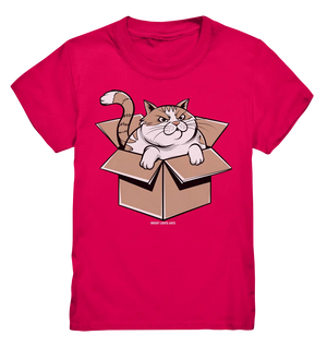 Verärgerter Kater in Kartonschachtel - Kids Premium Shirt Bright Lights Arts