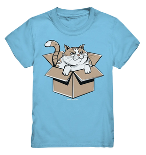 Verärgerter Kater in Kartonschachtel - Kids Premium Shirt Bright Lights Arts