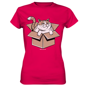 Verärgerter Kater in Kartonschachtel - Ladies Premium Shirt Bright Lights Arts