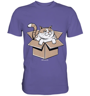 Verärgerter Kater in Kartonschachtel - Premium Shirt Bright Lights Arts
