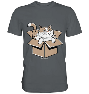 Verärgerter Kater in Kartonschachtel - Premium Shirt Bright Lights Arts