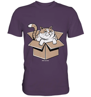 Verärgerter Kater in Kartonschachtel - Premium Shirt Bright Lights Arts