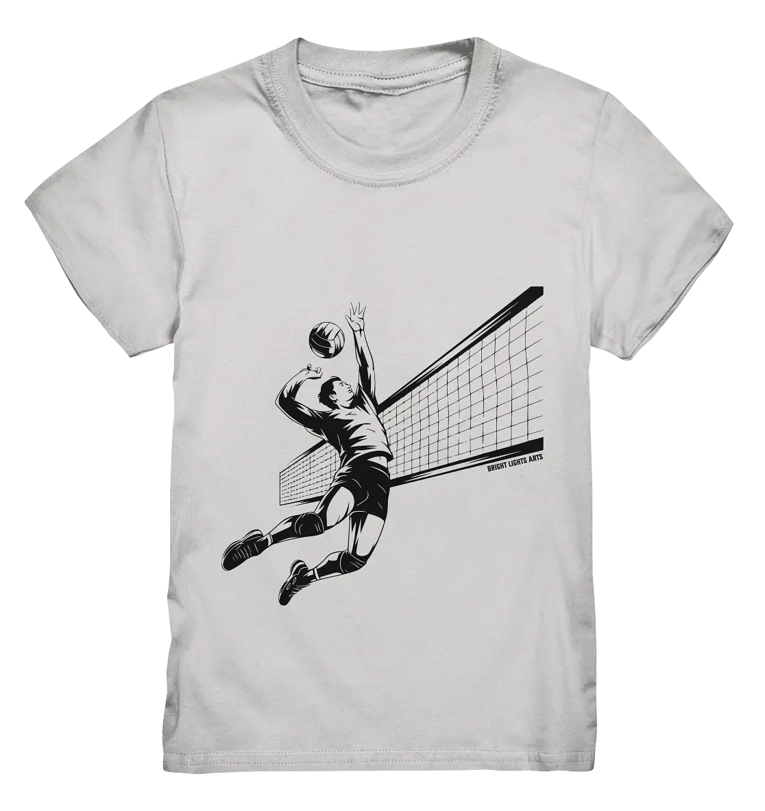 Volleyball-Silhouette Action-Mann - Kids Premium Shirt Bright Lights Arts