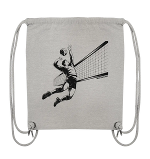Volleyball-Silhouette Action-Mann - Organic Gym-Bag Bright Lights Arts
