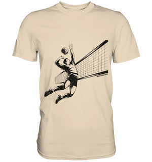 Volleyball-Silhouette Action-Mann - Premium Shirt Bright Lights Arts