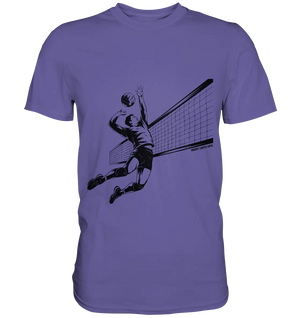 Volleyball-Silhouette Action-Mann - Premium Shirt Bright Lights Arts