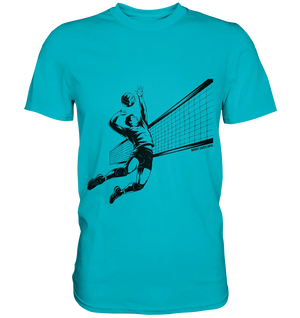 Volleyball-Silhouette Action-Mann - Premium Shirt Bright Lights Arts