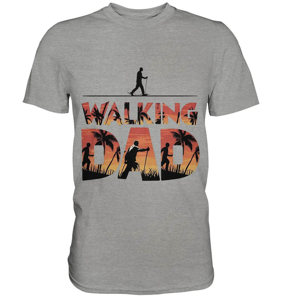 Walking Dad – Wanderlust bei Sonnenuntergang - Premium Shirt Bright Lights Arts
