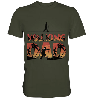 Walking Dad – Wanderlust bei Sonnenuntergang - Premium Shirt Bright Lights Arts