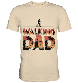 Walking Dad – Wanderlust bei Sonnenuntergang - Premium Shirt Bright Lights Arts