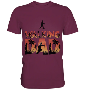 Walking Dad – Wanderlust bei Sonnenuntergang - Premium Shirt Bright Lights Arts
