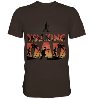 Walking Dad – Wanderlust bei Sonnenuntergang - Premium Shirt Bright Lights Arts