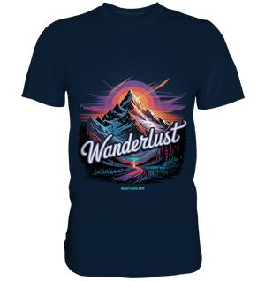 Wanderlust Mountain Adventure - Premium Shirt Bright Lights Arts
