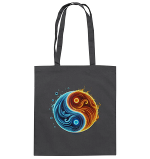 Wasser und Feuer – Yin-Yang-Design der Gegensätze - Baumwolltasche Bright Lights Arts