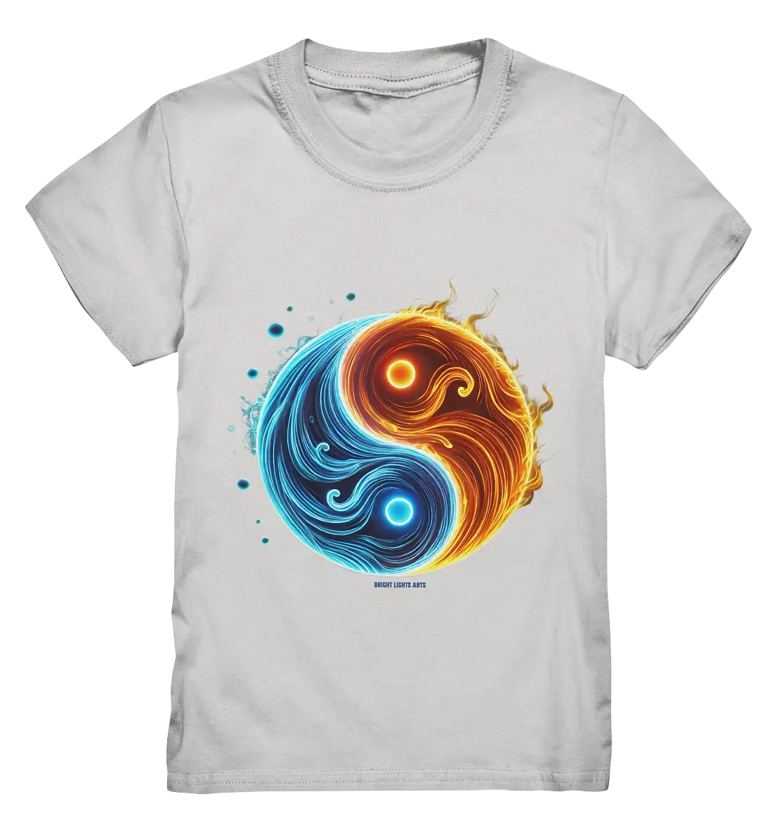 Wasser und Feuer – Yin-Yang-Design der Gegensätze - Kids Premium Shirt Bright Lights Arts
