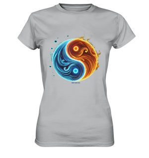 Wasser und Feuer – Yin-Yang-Design der Gegensätze - Ladies Premium Shirt Bright Lights Arts